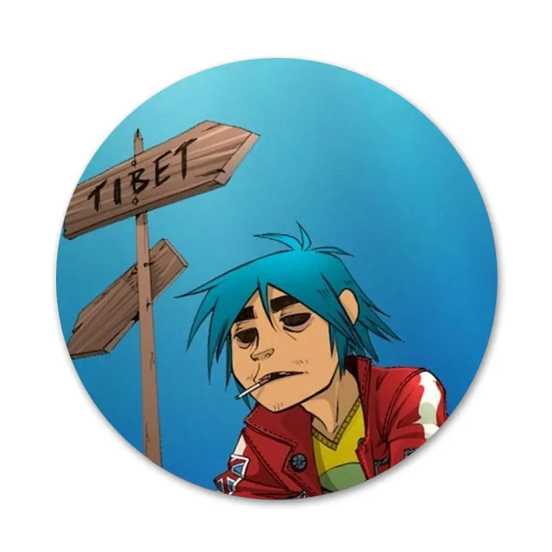 Gorillaz лодка Illust музыка Значки Металлические для фотографий | Дом и сад