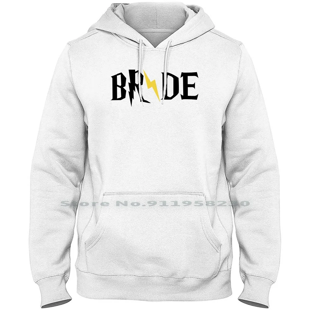 

Bride For Light Men Women Hoodie Pullover Sweater 6XL Big Size Cotton Matching Wizard Train Magic Light Hubby Bride Rain Day