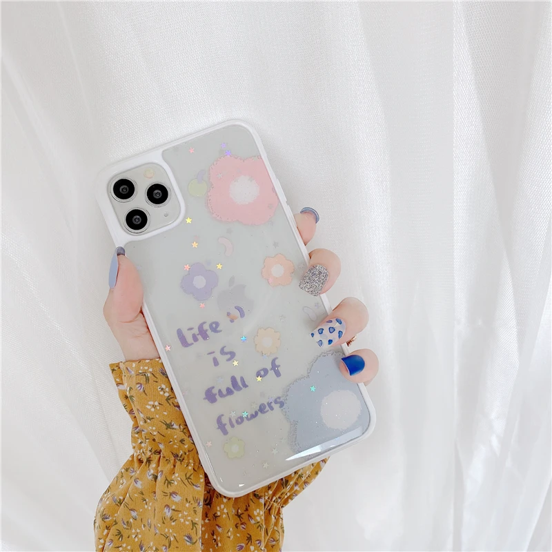 Роскошный блестящий прозрачный чехол для iphone 11 Pro Xs Max SE 2 2020 Чехол 7 8 plus X XR задняя