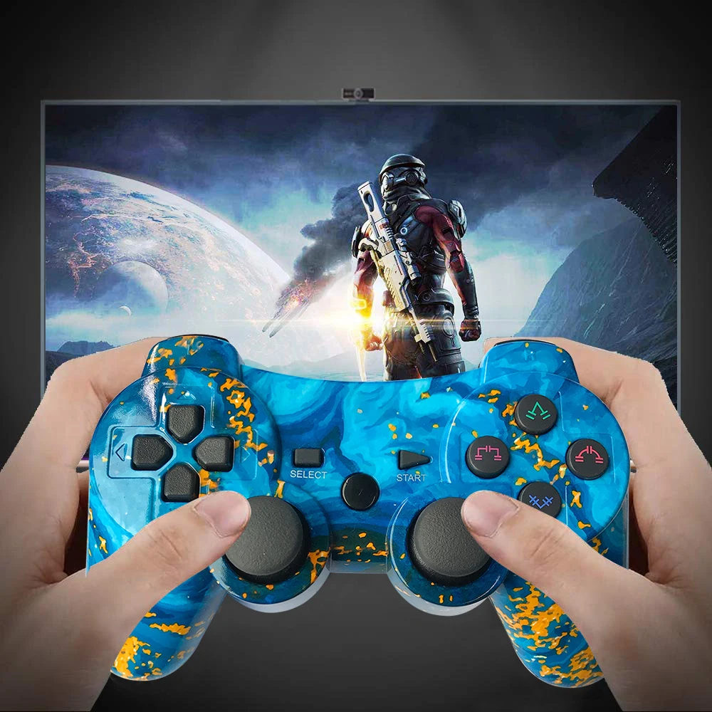 100% хороший беспроводной контроллер для ps3 Bluetooth Playstation 3 Dualshock4 вибрационный