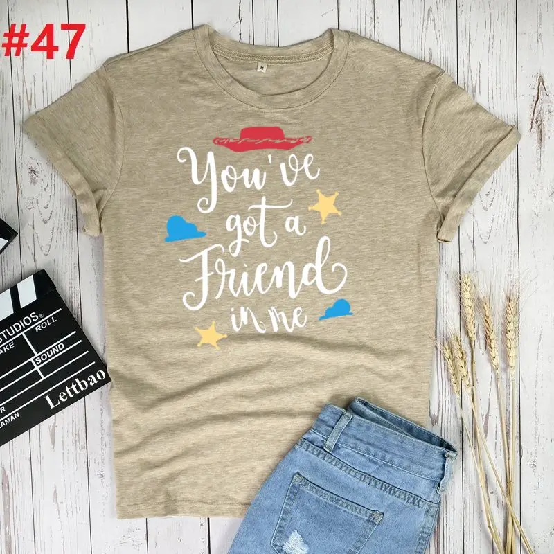 

Youve Got A Friend in Me Print T-shirts Women Summer Clothes Graphic Tees Funny Crew Neck Tops for Ladies