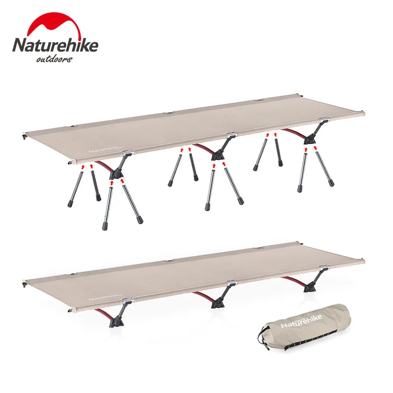 Туристическая односпальная кровать Naturehike складная алюминиевый сплав