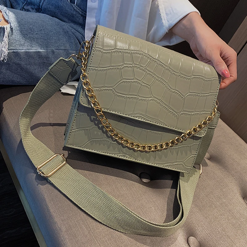 Женская сумка-тоут с цепочкой из крокодиловой кожи женская дизайнерская сумка