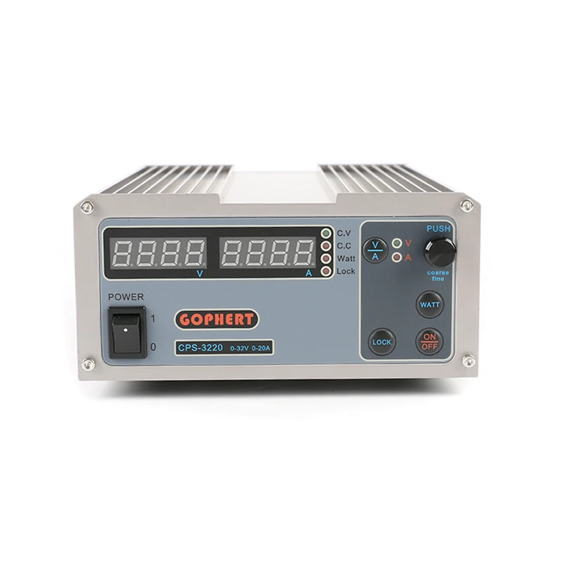 

CPS-3220 640W Compact Digital Adjustable DC Power Supply OVP/OCP/OTP MCU Active PFC 32V 20A Switching Power Supply DC Jack Kit