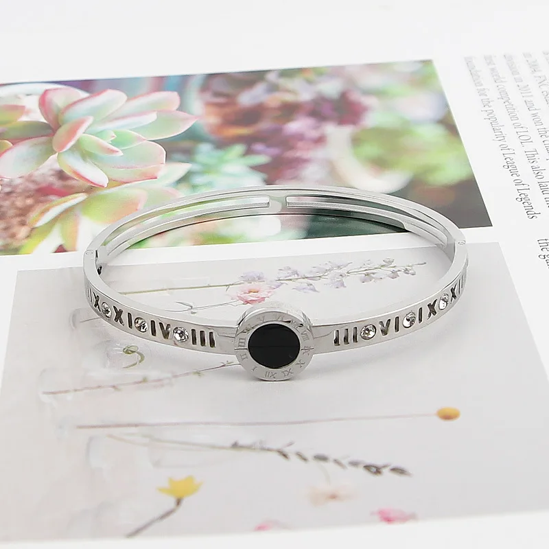 Новинка шесть кристальных полых римских цифр браслет Женский Универсальный