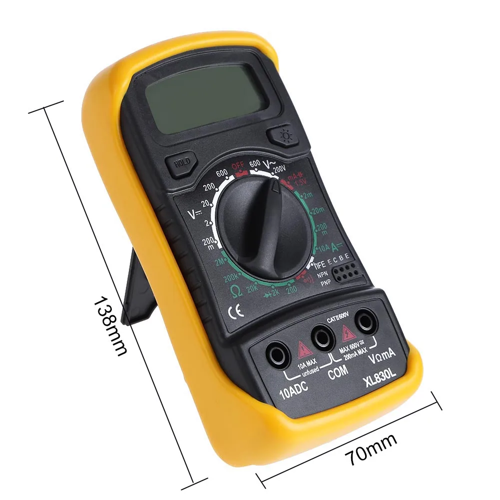 XL830L AC DC Digital Multimeter Portable High-precision Electrician Multi-function Meter Measure DC/AC voltage And Current | Инструменты