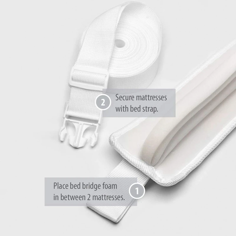 

A01-Bed Bridge Twin To King Converter Kit-Bed Filler To Make Twin Beds Into King Connector-Twin Bed Connector & Mattress Connect