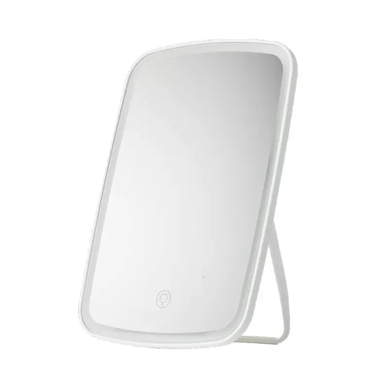 Mirror with LED Xiaomi зеркало для макияжа с светодиодный косметическое зеркало с сенсорным диммером Батарея операции подставка для настольного Ванная комната Спальня дорожная сумка - Цвет: Mirror with LED