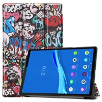 smart magnetic auto sleep case for lenovo tab m10 tab fhd plus tb x606f case ultra slim pu leather trifold stand cover