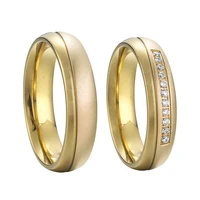 marriage alliances love ladies his and hers couple wedding rings set for men and women gold color stainless steel jewelry
