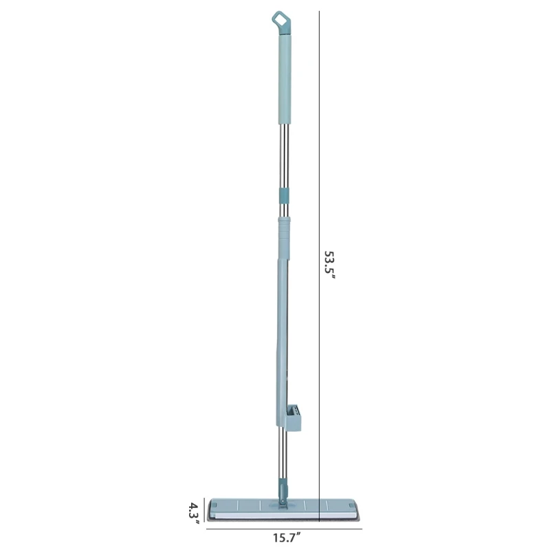 

Creative Hand Free Self Wringing Dry Wet Mop Floor Cleaner with Microfiber Pad 360 Degree Swivel Dust Cloth for Hardwood