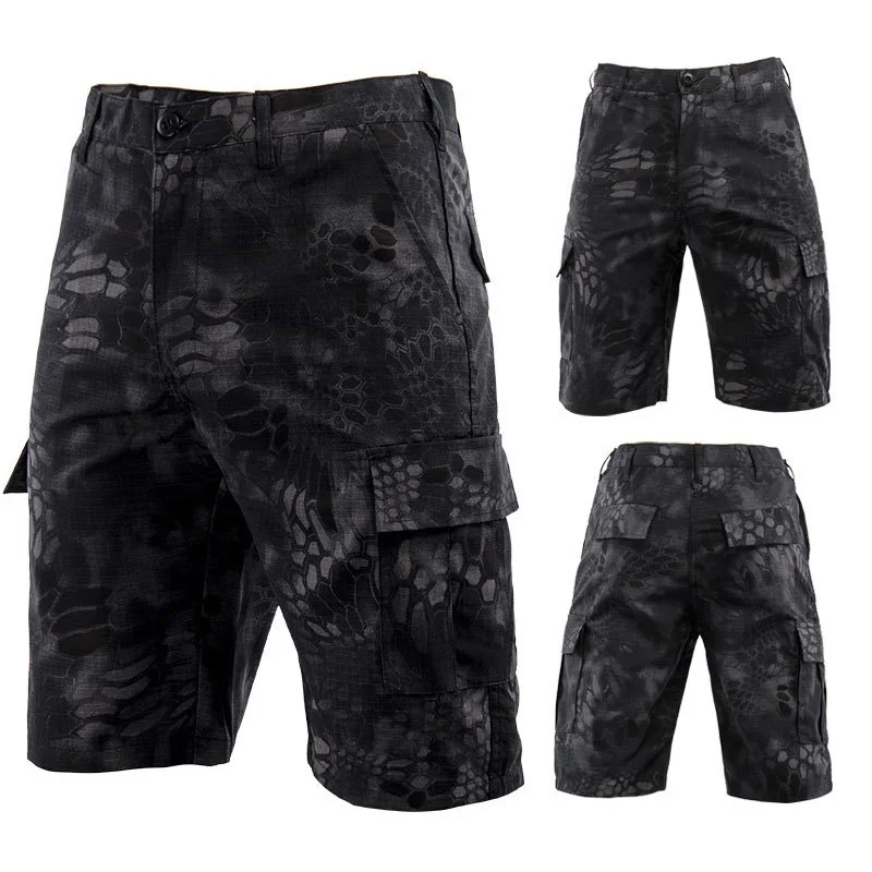 Летние мужские тактические шорты камуфляжные тонкие карго Мужская одежда