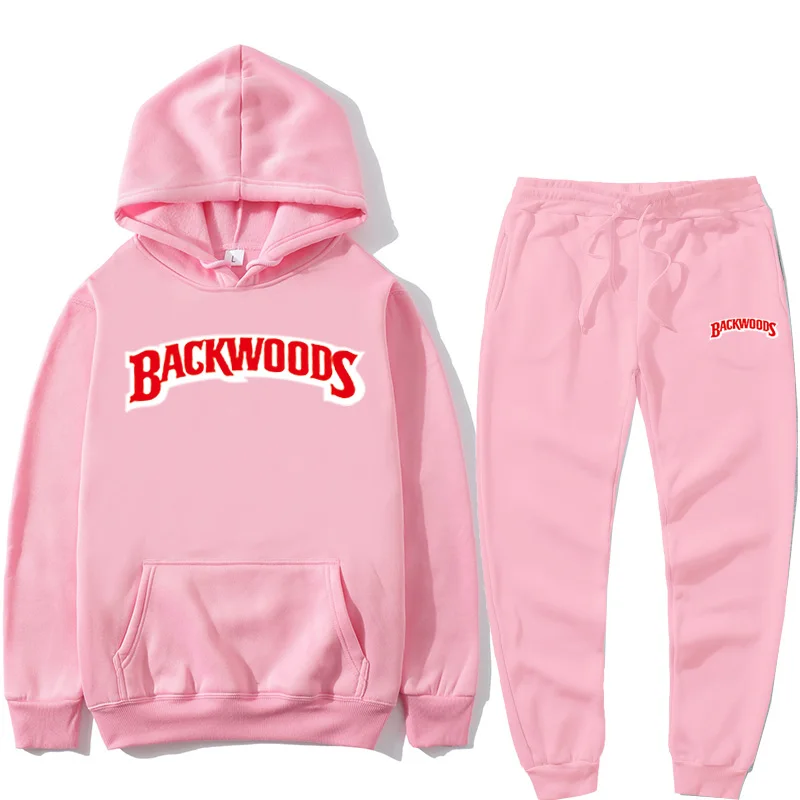 

fashion brand Backwoods Men's Set Fleece Hoodie Pant Thick Warm Tracksuit Sportswear Hooded Track Suits Male Sweatsuit Tracksuit