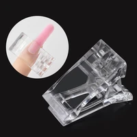 1pcs plastic nails mold holder fashion transparent nail clips accessories 2021 extend the glue shaping clip all for manicure