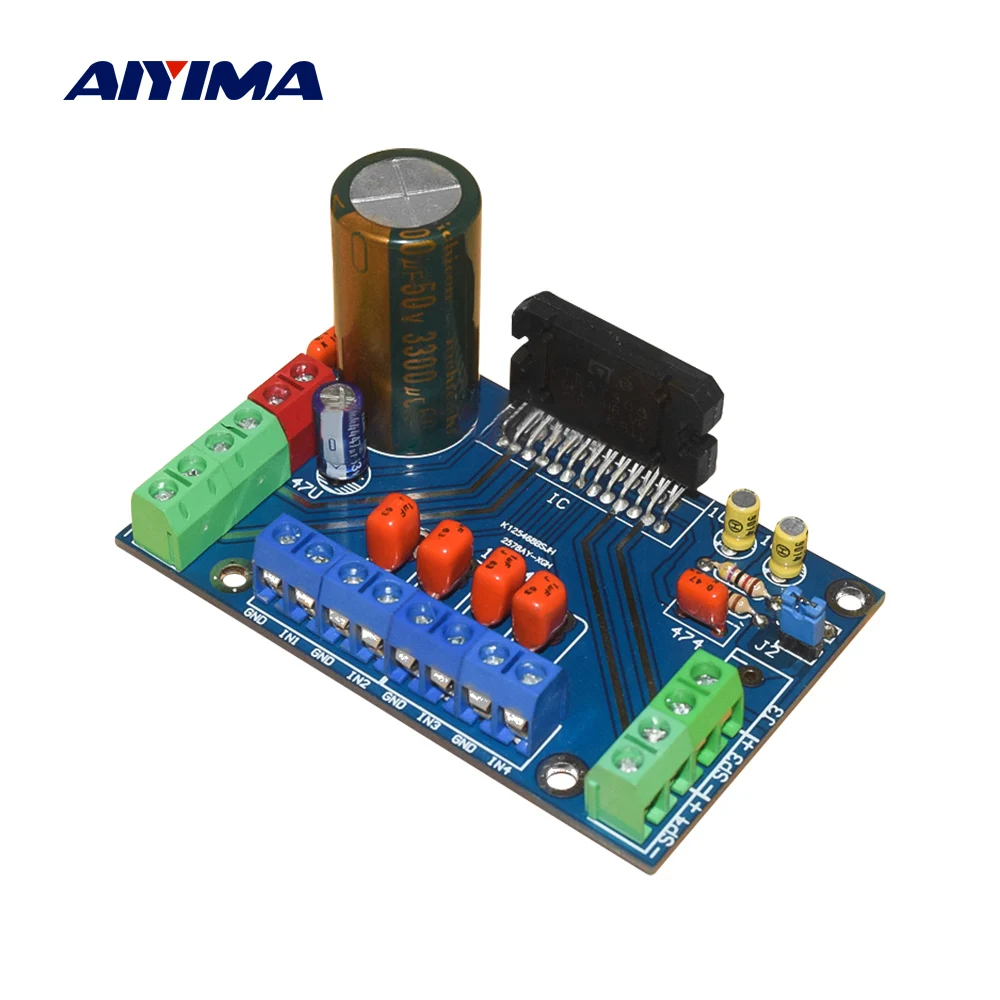 AIYIMA TDA7388 четырехканальный аудио усилитель мощности плата 41Wx4 DIY Hifi автомобильный