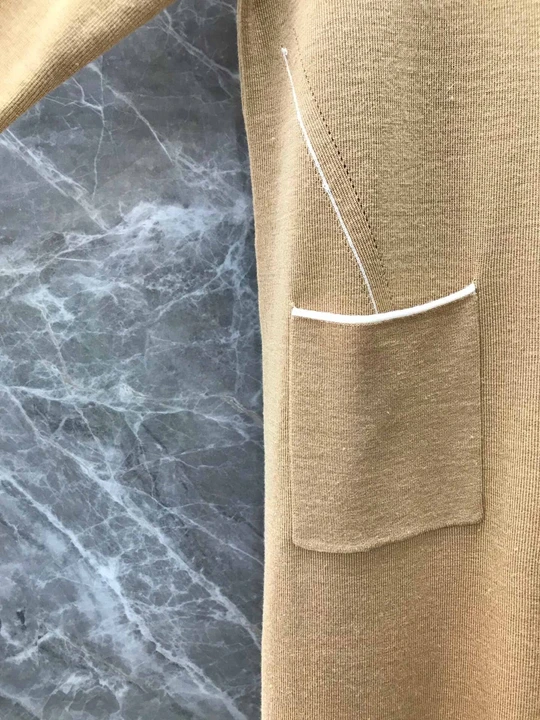 Early autumn new women's wear neck high collar symmetrical pocket decoration long sleeve solid color dress 1005