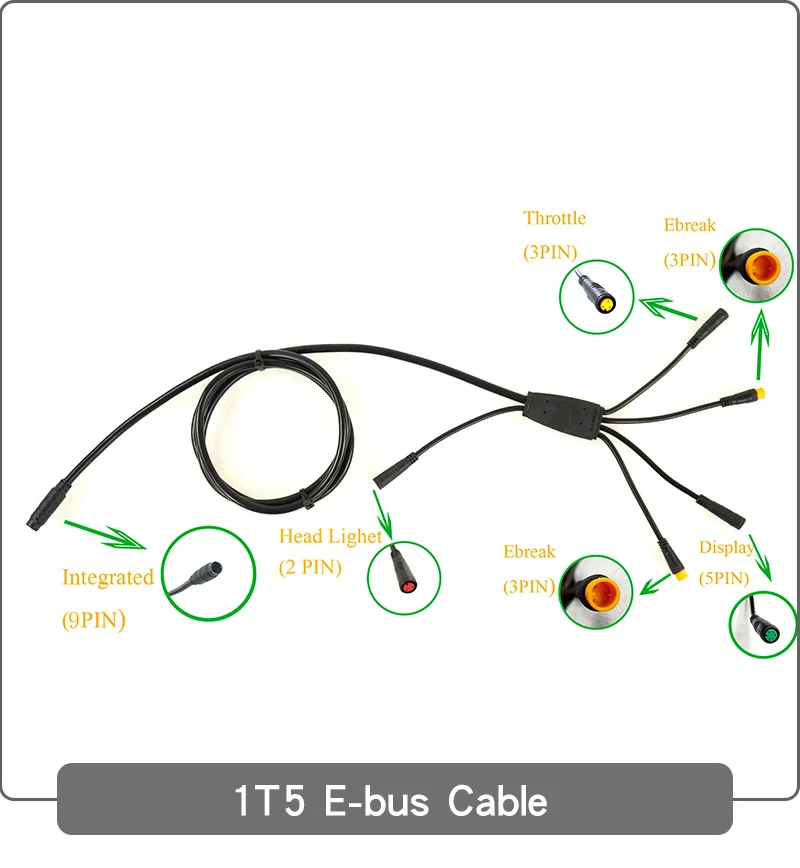 Okfeet 1 в 4 кабель 4 в 1 разъем контроллера провода 2pin 3 Pin Ebrake конверсионный велосипедный комплект Ebrake PAS дроссельной заслонки водонепроницаемый