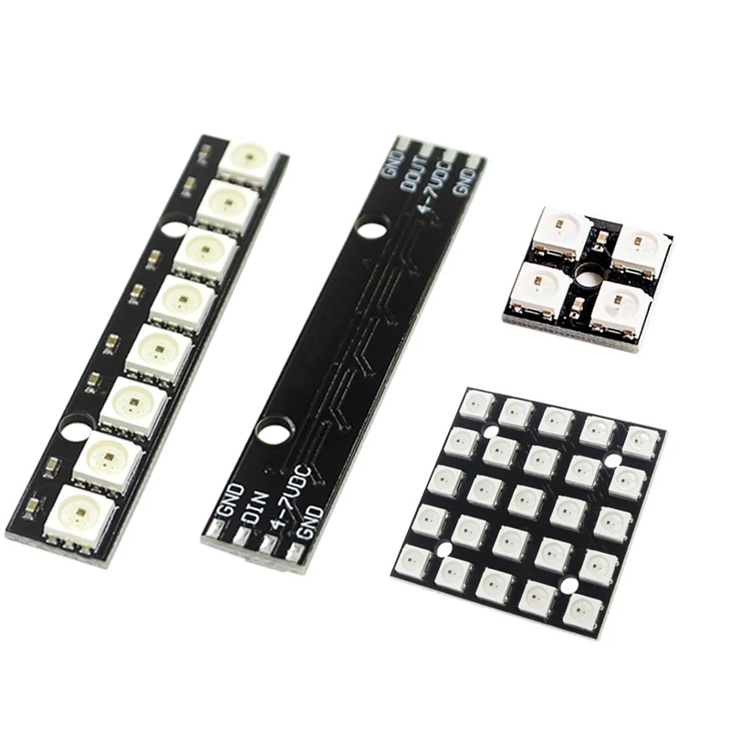 WS2812 светодиодный светильник Панель модуль 5050 RGB 4bit 6bit 8bit 25bit Квадратный макетная