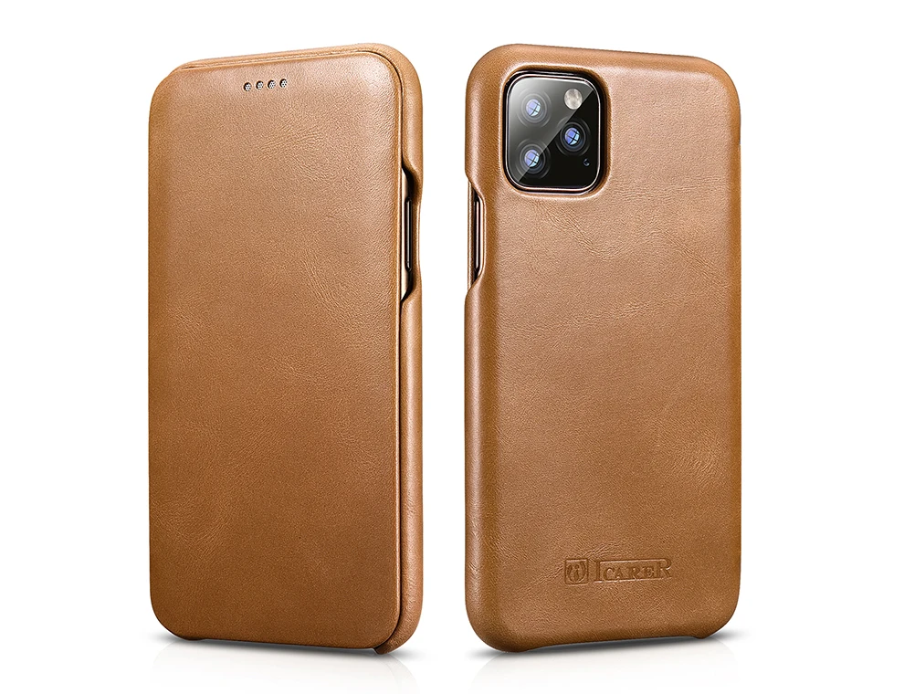 ICARER чехол из натуральной кожи для iPhone 11/Pro/Max роскошный флип-чехол для Apple iPhone 11 Pro Max чехол s
