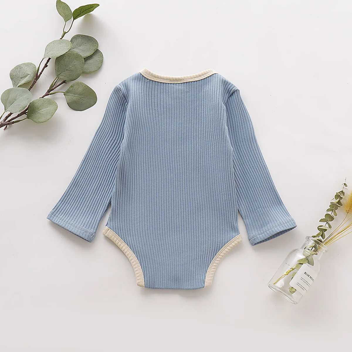Боди для новорожденных девочек и мальчиков Вязаный комбинезон с длинными