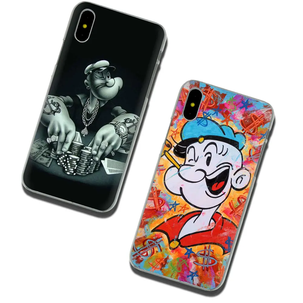 Жесткий чехол для телефона EWAU popeye для iPhone 11 Pro 6 6S Plus 7 8 Plus X XS XR XS Max