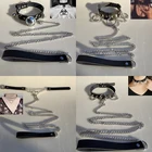 Колокольчиками колье-чокер; Новинка; Черные пикантные сапоги в стиле панк Harajuku гот Воротник Ожерелье-цепочка из искусственной кожи Косплей горловина вечерние ювелирные изделия тягового каната