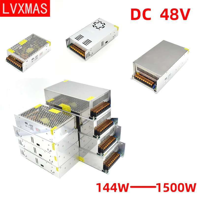 

Трансформатор для освесветильник LVXMAS, 48 В постоянного тока, источник питания 144 Вт-1500 Вт, светодиодный привод, адаптер питания для светодиод...