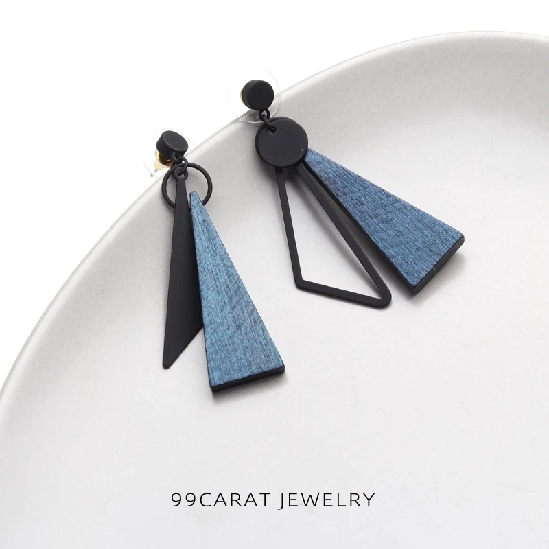 99 карат лес 925 Серебряная игла неправильный геометрический Асимметричный желтый