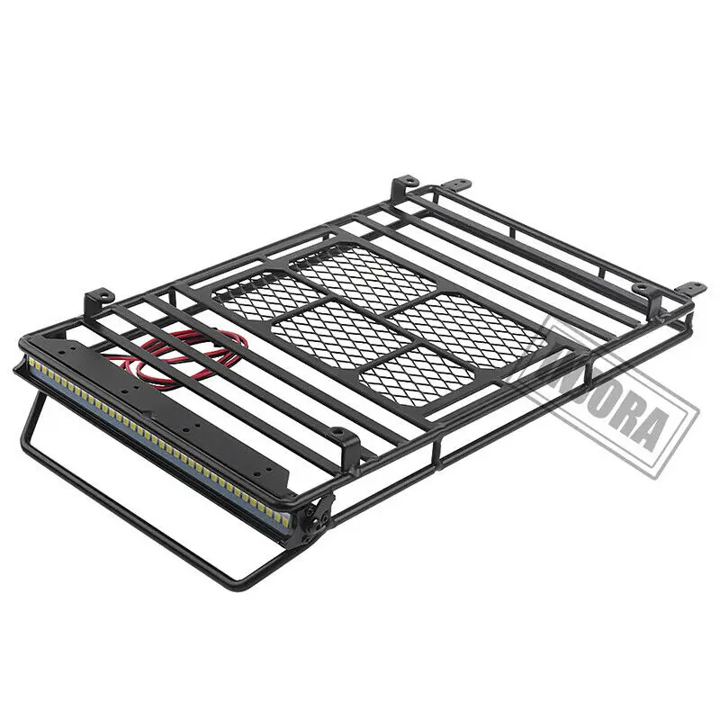 RC автомобильный металлический багажник на крышу багажный кронштейн + светильник