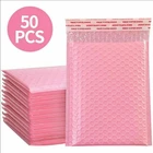 4 #50 шт.лот розовые пенопластовые конверты самозапечатывающиеся конверты мягкие конверты для доставки с пузырчатым конвертом подарочные пакеты