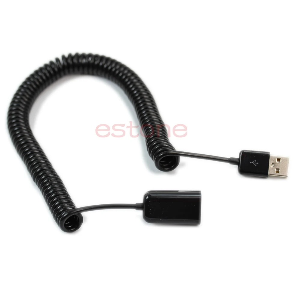 

1PC Retractable Spring USB 2.0 type Cord A male to female Extension Cable