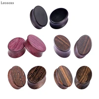 leosoxs 2pcs 8 25mm oval unpainted healthy log auricle expansion ear expander european and american trend piercing jewelry punk