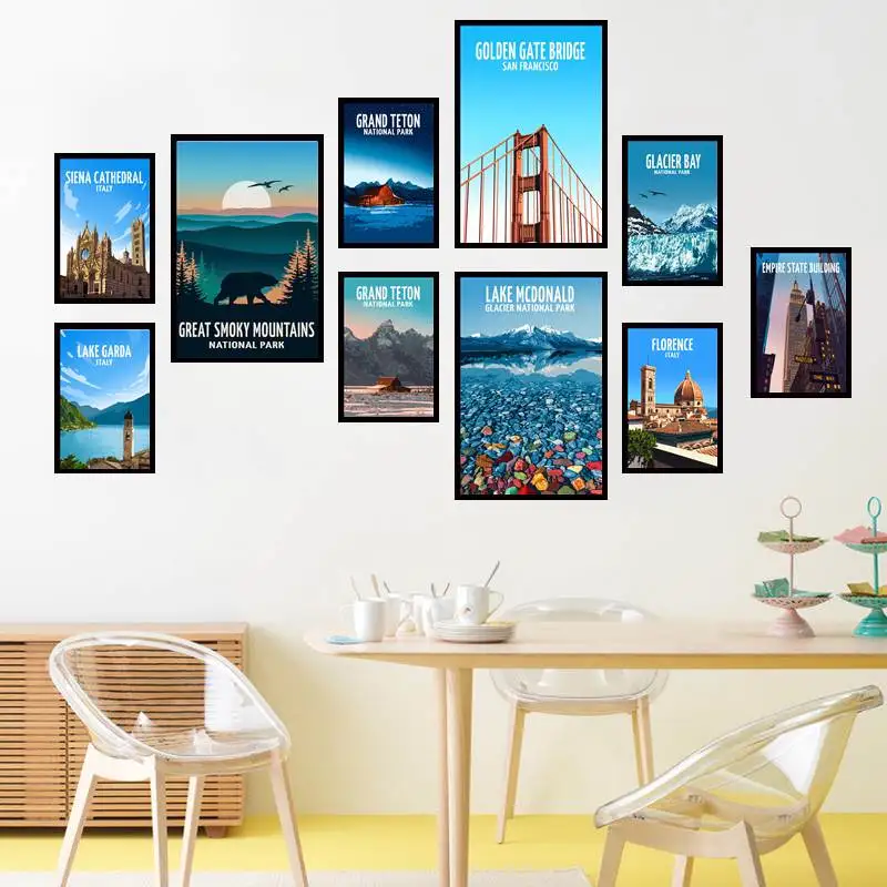 

Empire State Building Travel New York Posters for Room Aesthetic Decor
