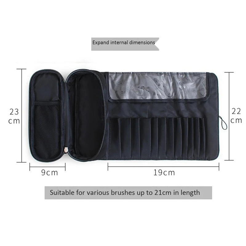

Mutifunctional Cosmetics Case Makeup Brushes Bag Travel Organizer Make Up Brushes Protector Coffin Tools Rolling Pouch