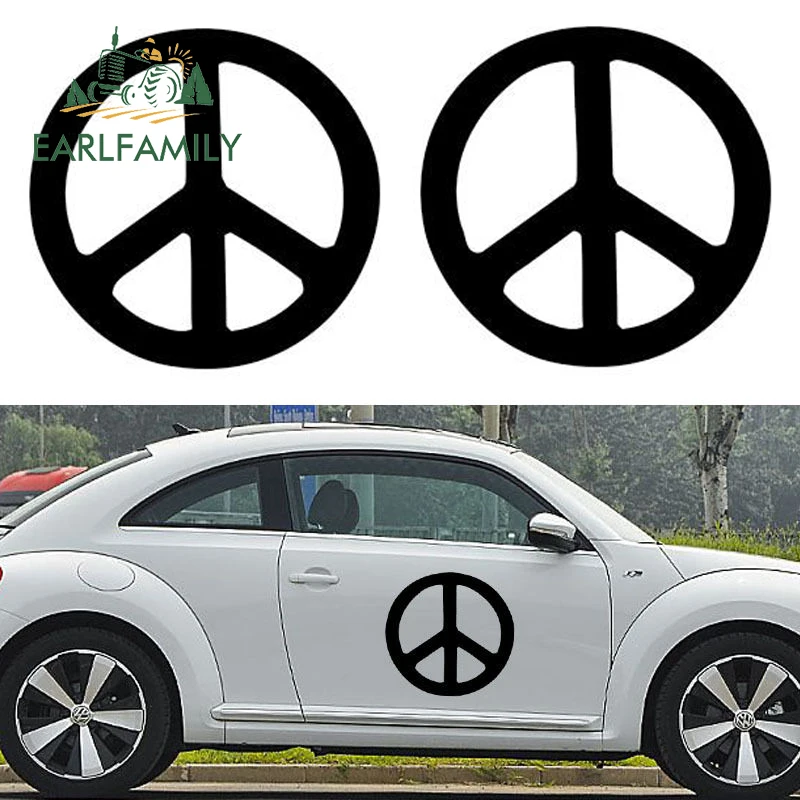 EARLFAMILY 43 см x 2x графический знак мира (по одному с каждой стороны) Автомобильная