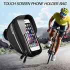 Сумка на раму велосипеда, портативная водонепроницаемая, практичный держатель для телефона с сенсорным экраном на руль велосипеда, сумка для сотового мобильный телефон
