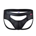 Мужские сексуальные трусы-бикини, нижнее белье с дырочками, нижнее белье для геев, с открытой спиной, большие Трусы-стринги, прозрачные трусы-трусы