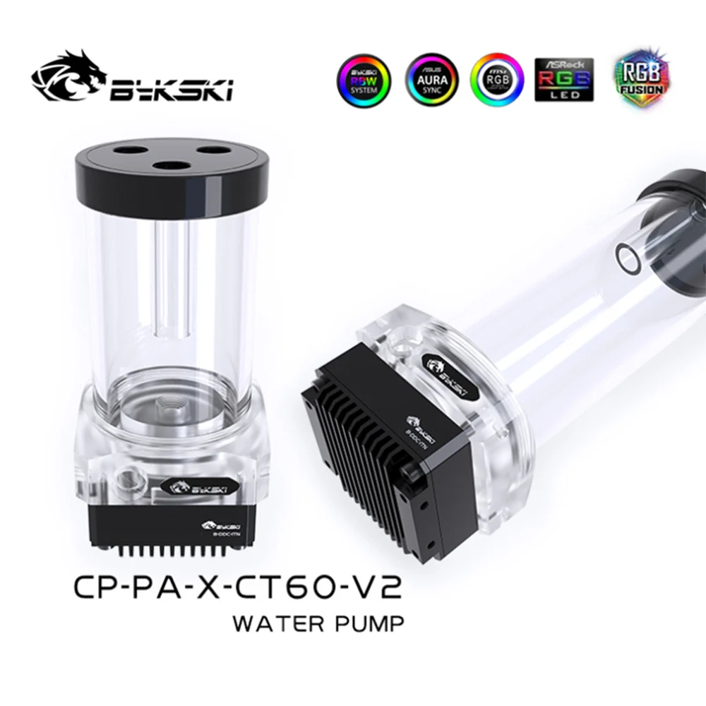 bykski one piece pumpreservoir a rgb 5v water pump box 300lh water tank 3m head pc water cooling aluminum 20cm cp pa x ct60 v2 free global shipping