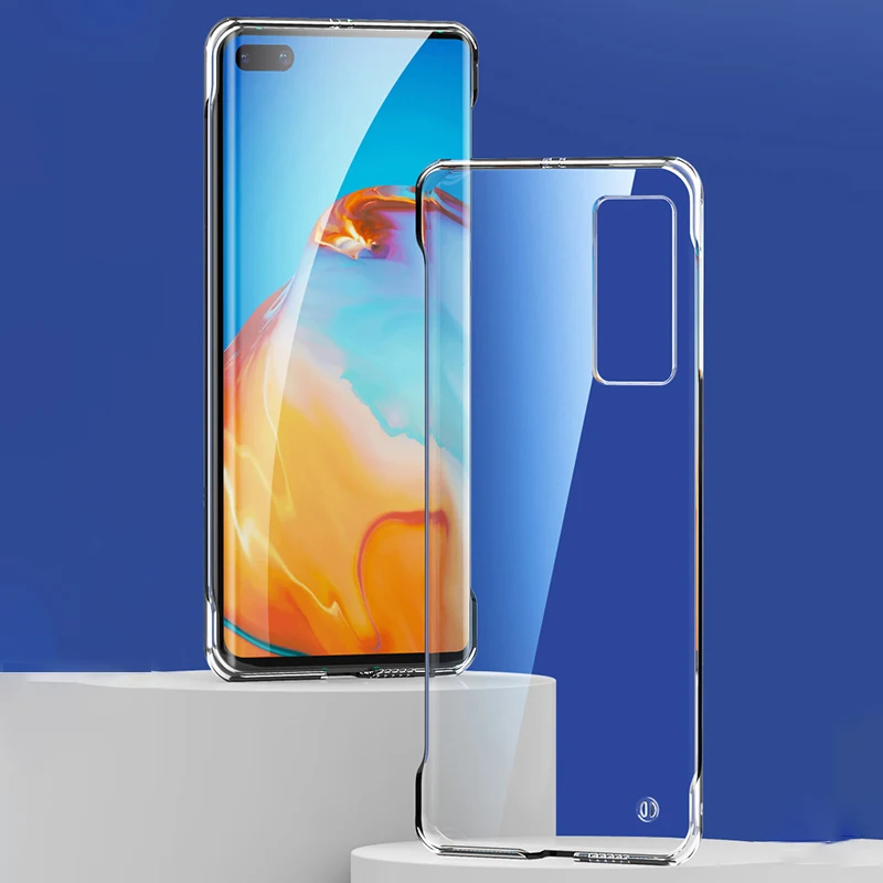 frameless transparent case for huawei p smart z y9s y9 prime 2019 p20 p30 lite p40 pro plus mate 20x cover hard pc phone case free global shipping