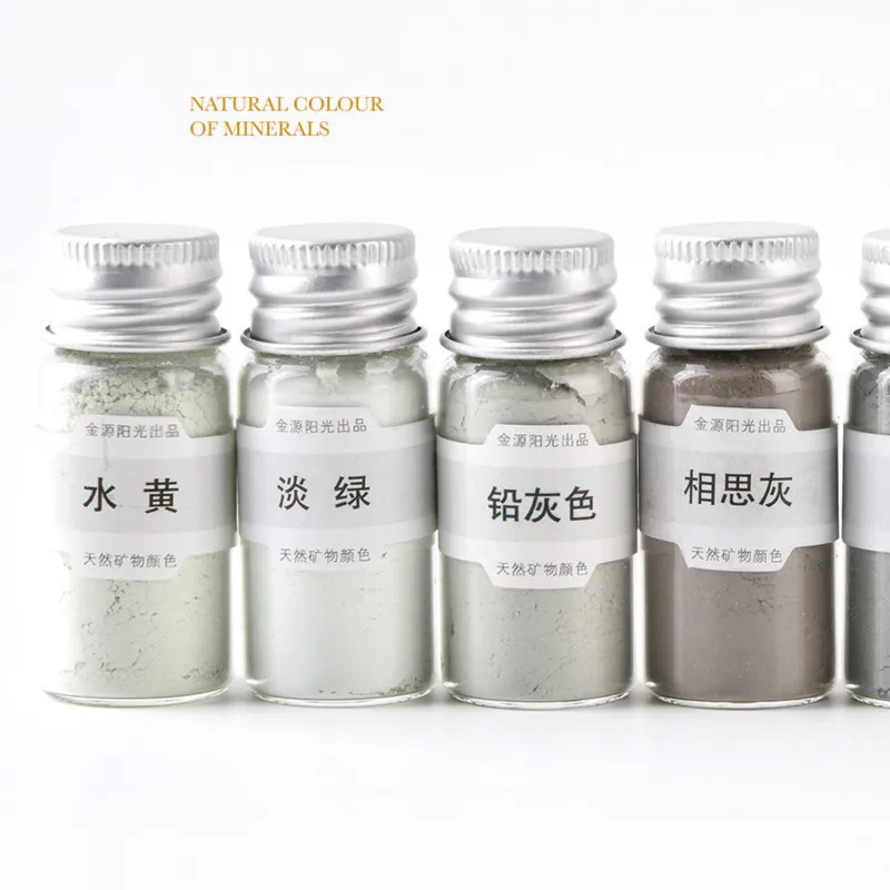 Натуральный минеральный пигмент серия цветов серого ясеня фотография в