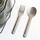 Титановая Ложка EDC с длинной ручкой, Титановая Ложка, ложка для кемпинга, уличная легкая портативная коррозионно-стойкая чистая посуда