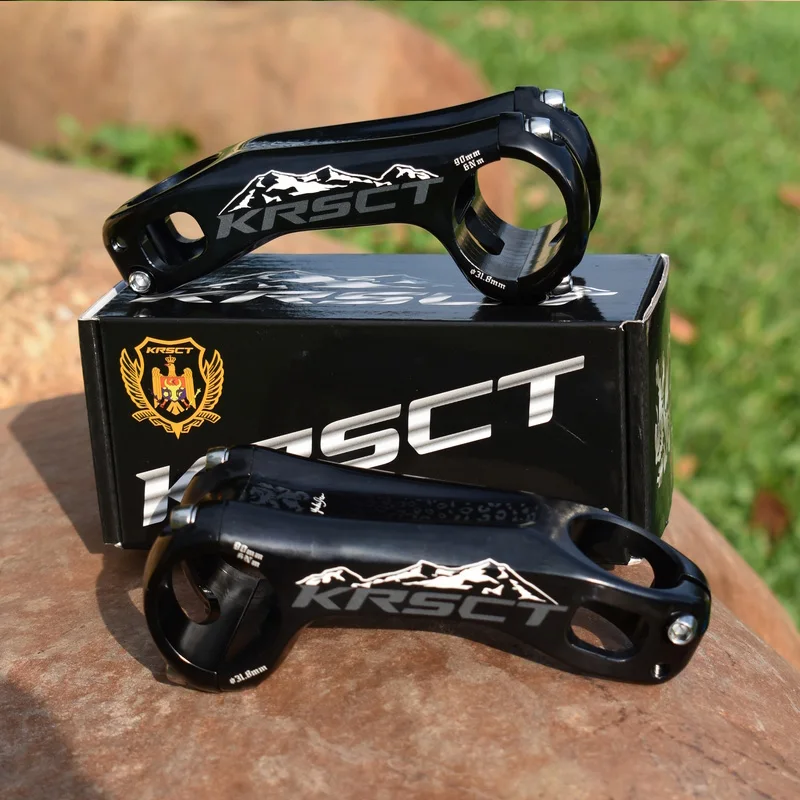 

KRSCT -20 Degree bike Stem MTB 28.6mm 31.8mm Aluminum CNC Short Handle Stem Ultralight 80/90/100mm bicycle XC AM cycling Parts