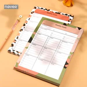 Блокнот-планировщик с леопардовым принтом, еженедельный блокнот с целями, бумажные заметки, план недели, аксессуары для планировщика, учебный планер, A5