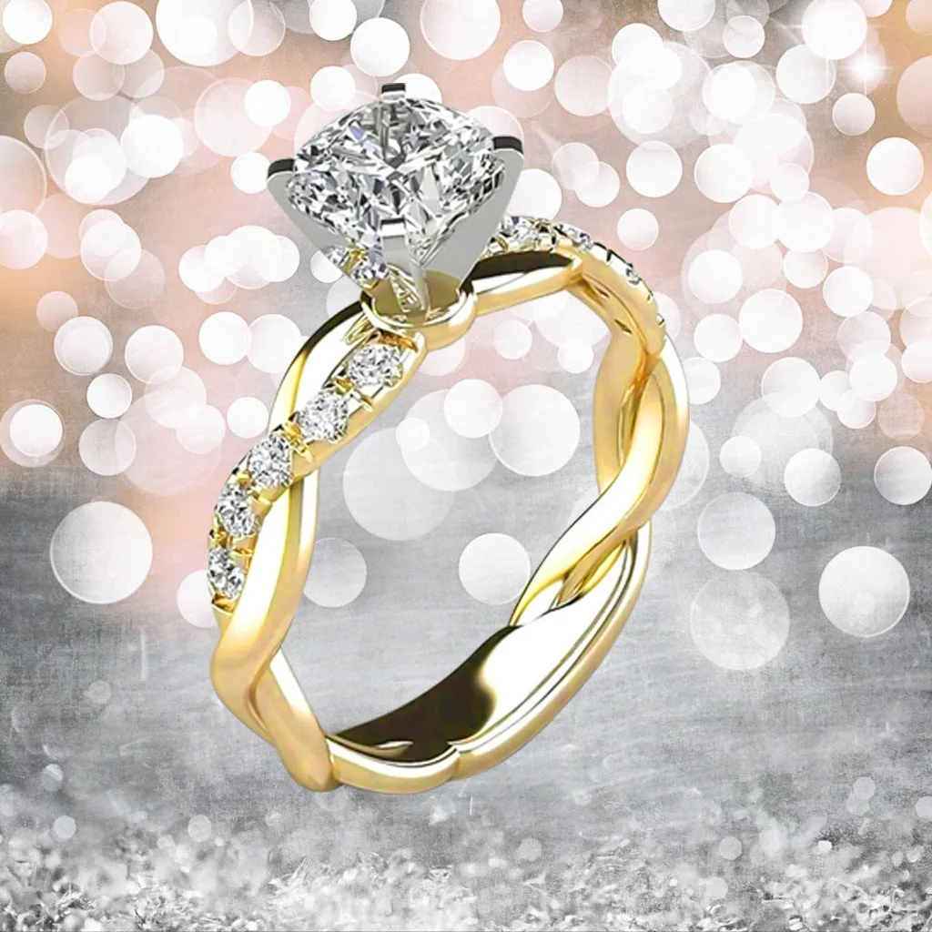 Женское кольцо в европейском и американском стиле роскошное серебряное