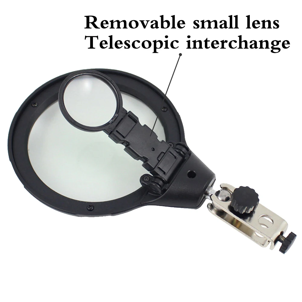 Увеличительное стекло для сварки со светодиодной подсветкой линза 2 5x 7 10x лупа с