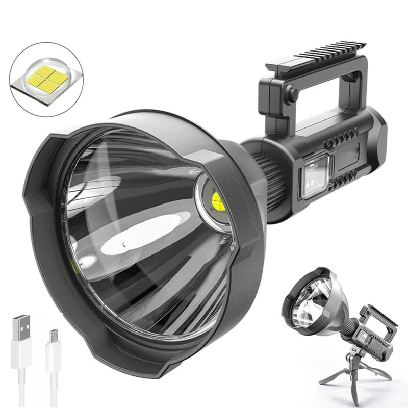 

Portable P70 Super Bright Light Searchlight Handheld LED Spotlight with Bracket Q1FF