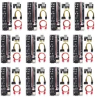 Плата расширения VER009S Plus, Райзер с SATA 1X на 16X 6Pin USB 3,0, PCIE PCI-E PCI Express, адаптер-удлинитель, Майнер, 12 шт.