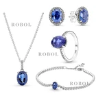 Современные популярные новые товары серии 925, модные серьги из стерлингового серебра, кольцо, браслет, ожерелье, комбинированные женские ювелирные изделия