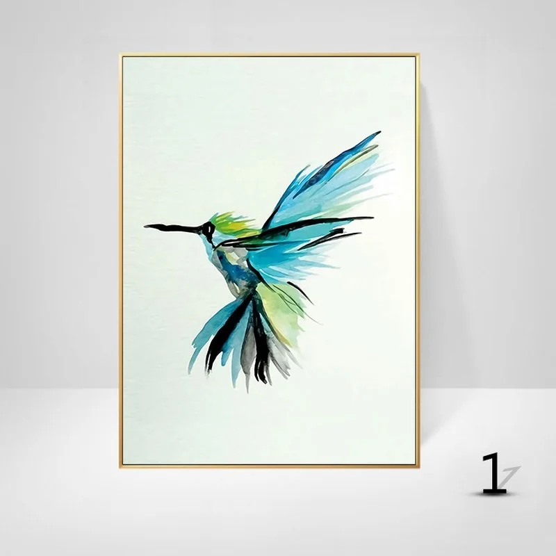 

Various Watercolor Birds Illustration Nordic Ins Wind Frameless Painting Core Living Room Room Sofa Background Decoration
