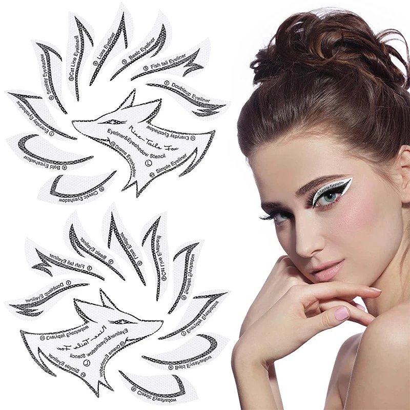 

10Pcs/Pack High Quality Professional Makeup Tools And Accessories Eye Lines Template To Delineate Eyes Stencil Eye Liner Beauty